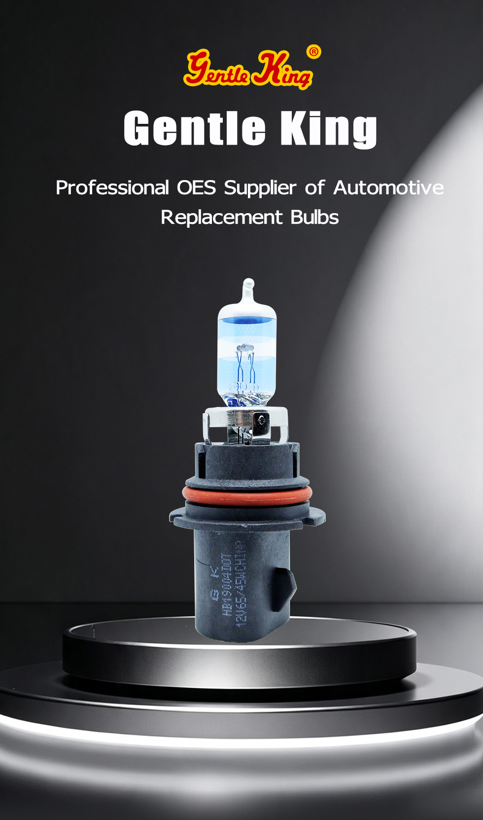 Gentle King HL249004D2 HB1 9004 Halogen Headlight Bulb 12V 65/45W