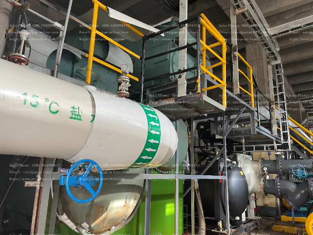 湖北化工顿汉布什双级离心式冷冻盐水机组节能制冷系统