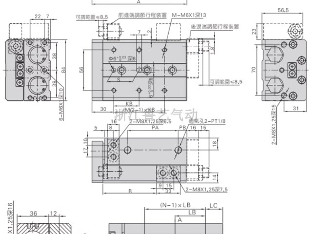 江苏FESTO型滑台气缸生产企业,滑台气缸