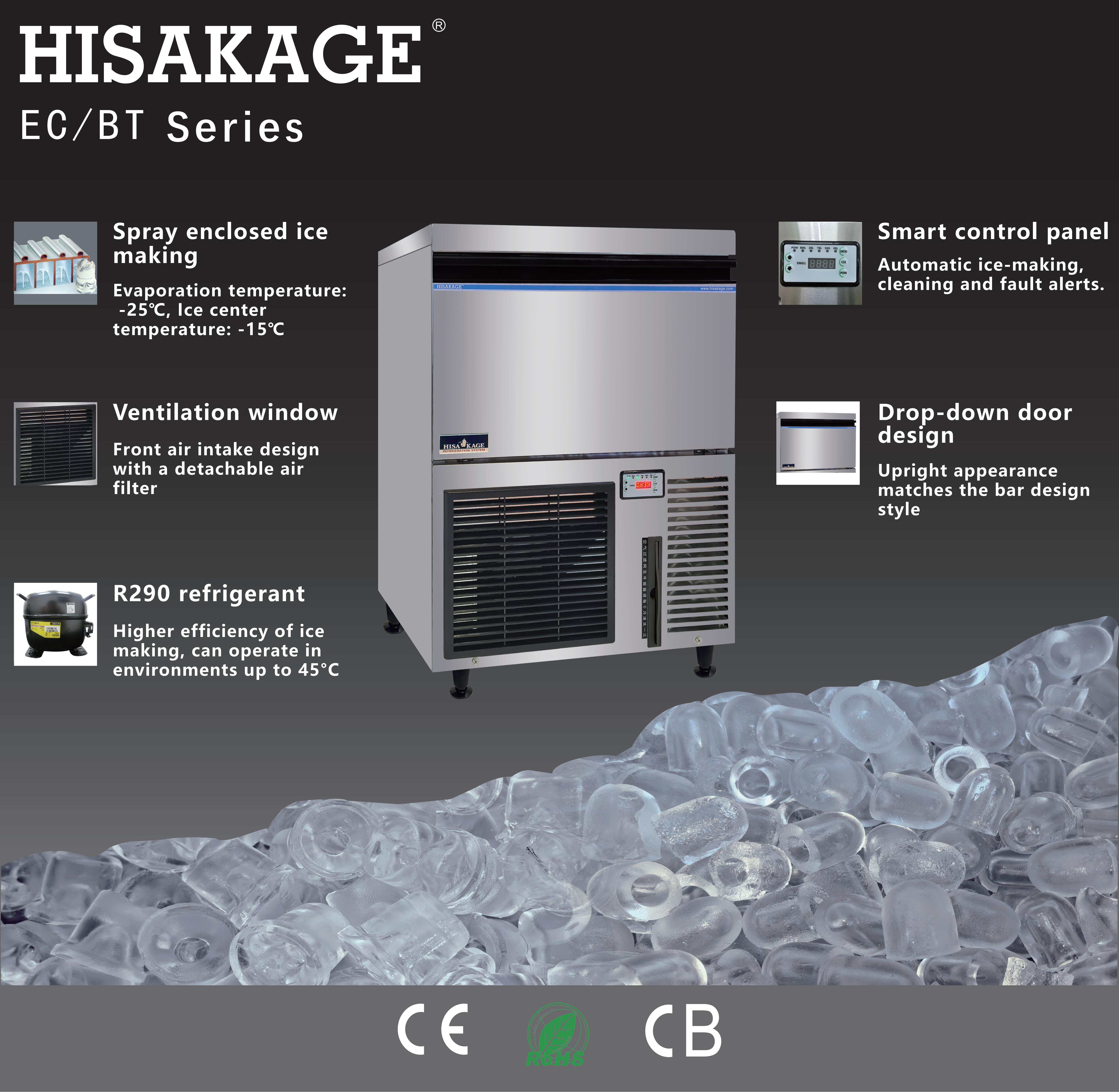 EC-200 Cylindrical ice cube