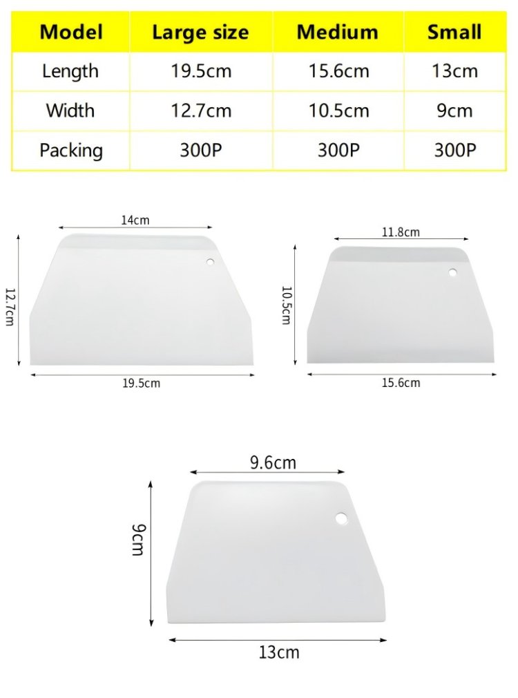 Food grade baking scraper