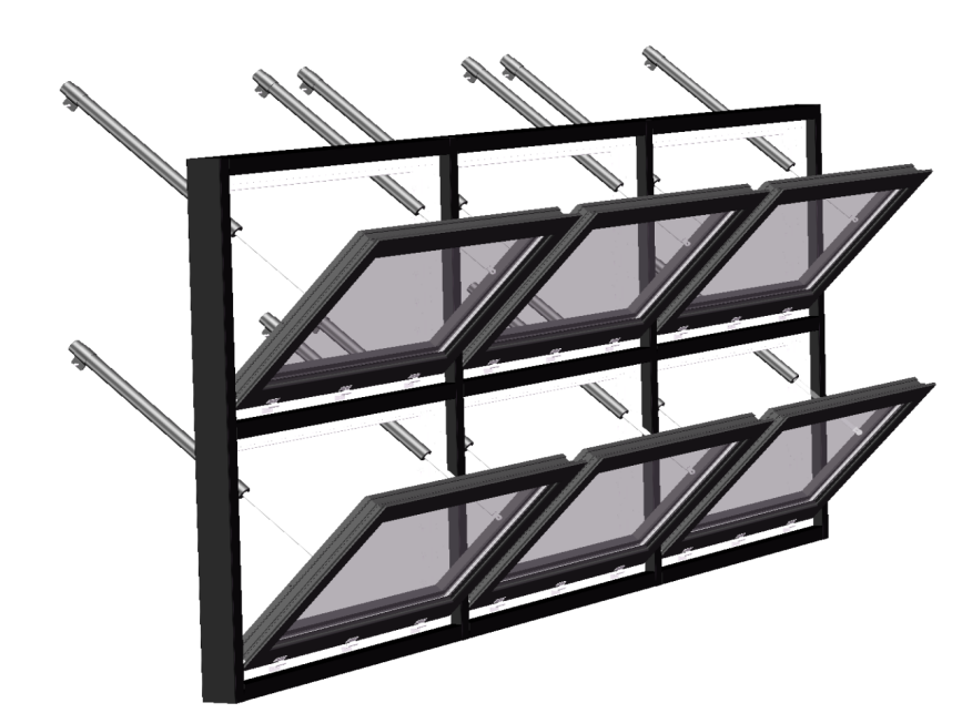 消防懸窗下旋式