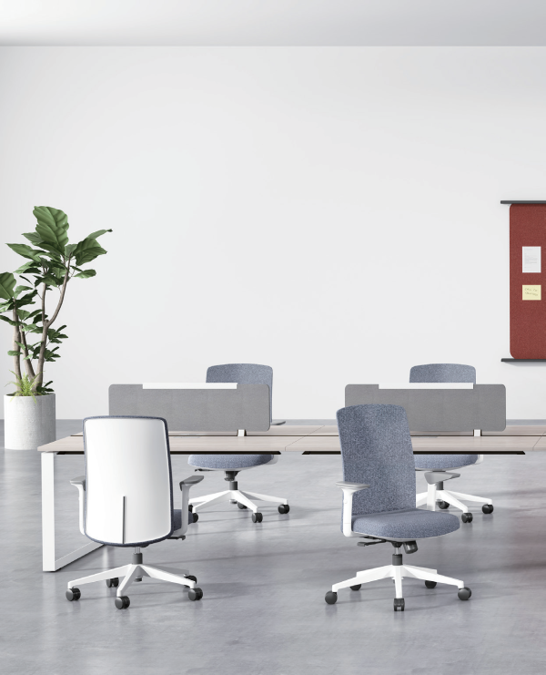 現(xiàn)代職員桌四人位