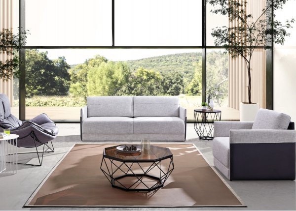 現代辦公布藝沙發