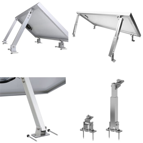Adjustable Tilt Roof Mounting Solar Energy Panel Installation Rear Leg ...