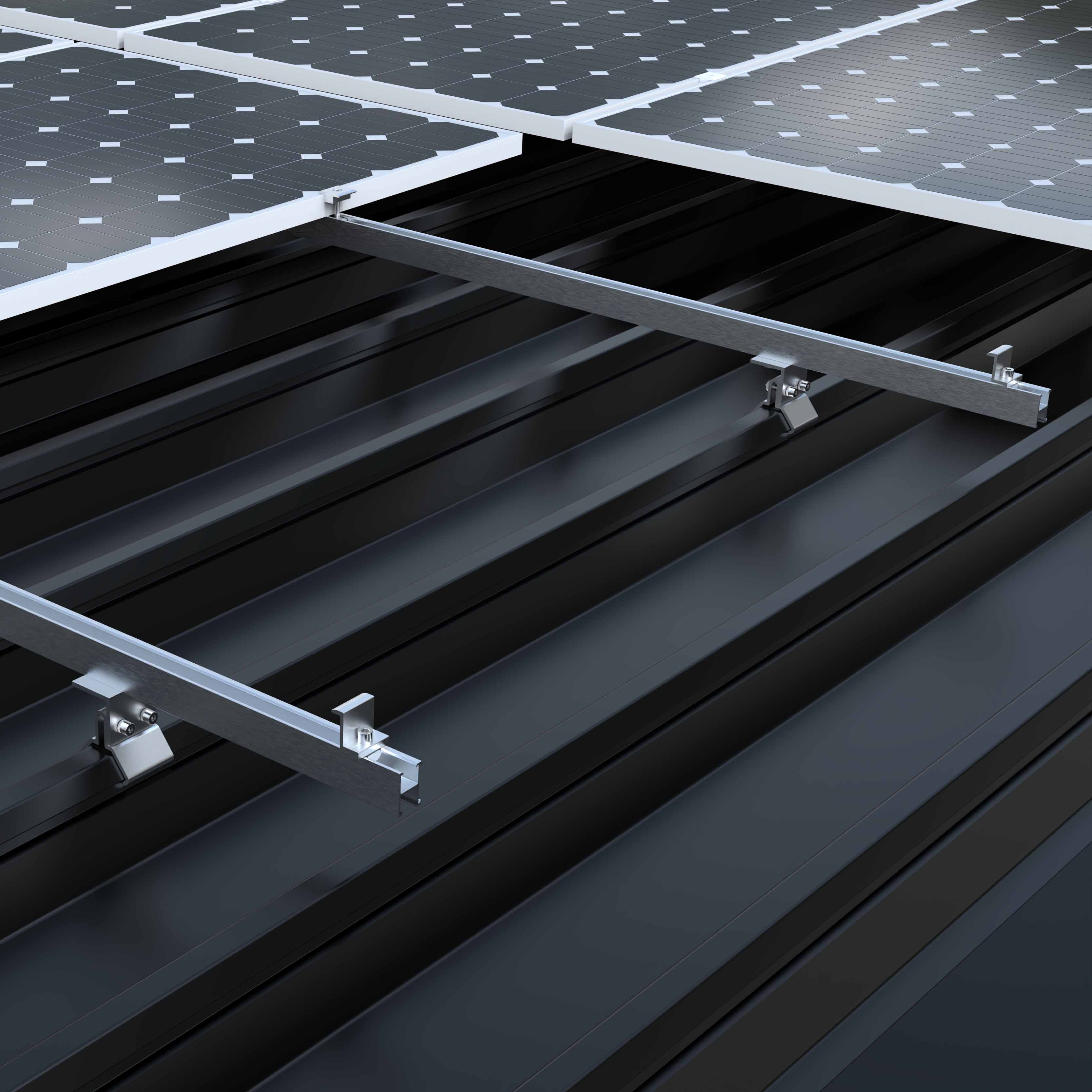 Biosolar Pv Fixing Rails High Quality Customize Aluminum Pv Structure Accessories Solar Panel ...