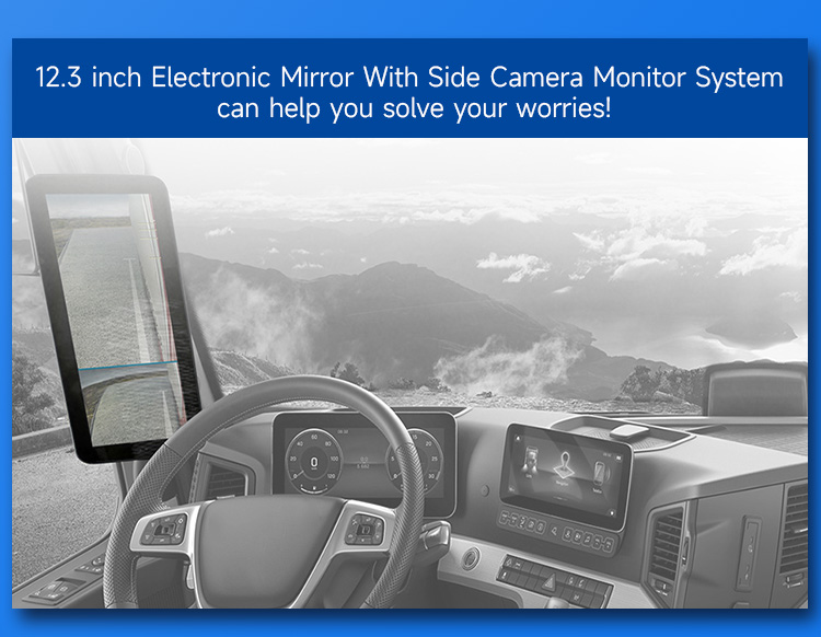 12.3 Inch IPS Truck Bus Electronic Rearview Mirror