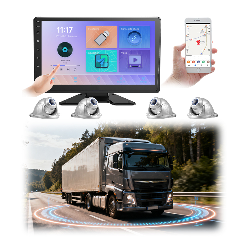 4-Channel 360-degree Around View Truck Blind Spot Monitoring
