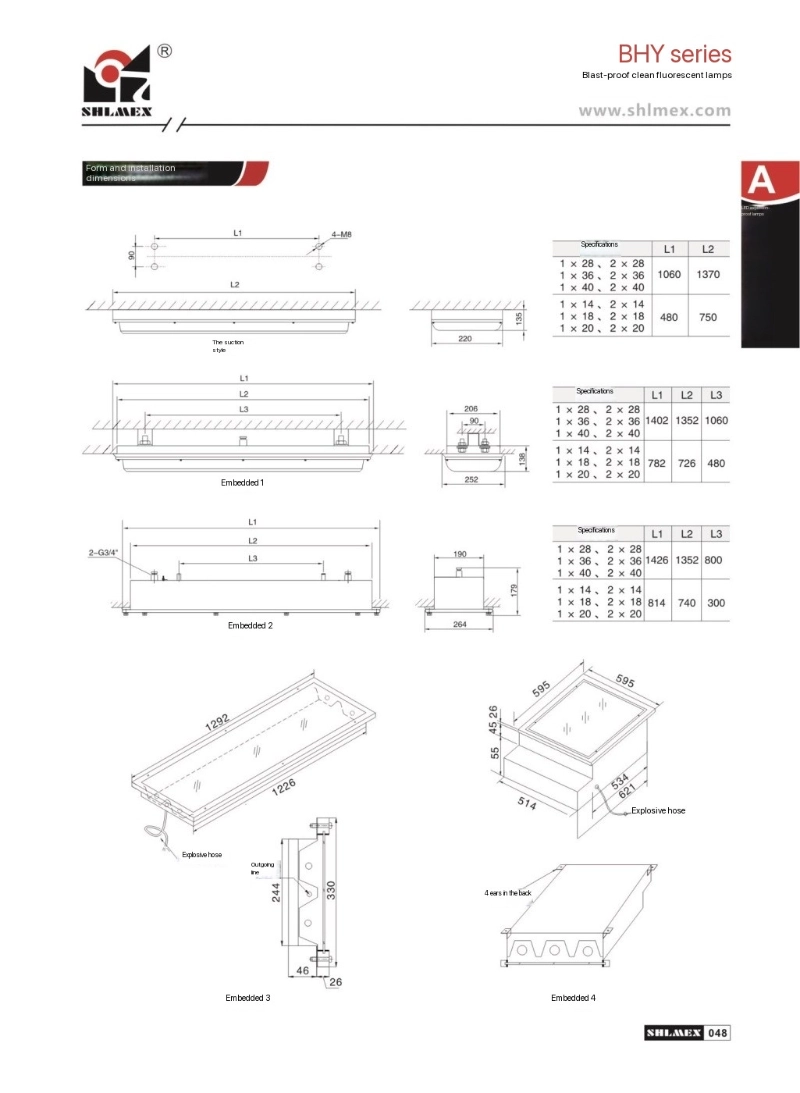 BHY explosion-proof clean fluorescent lamp