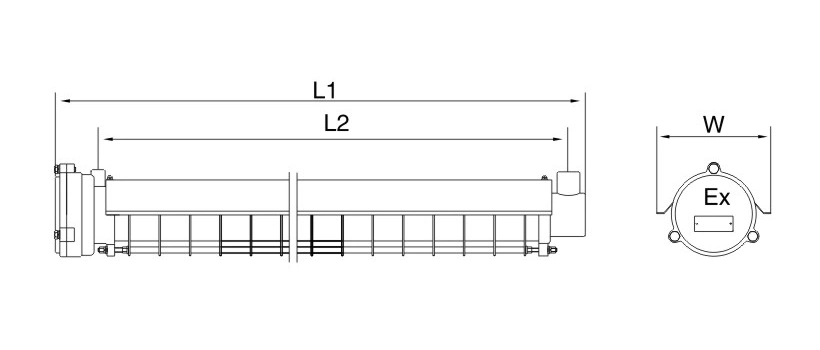BPY flameproof explosion-proof lamp dimensions