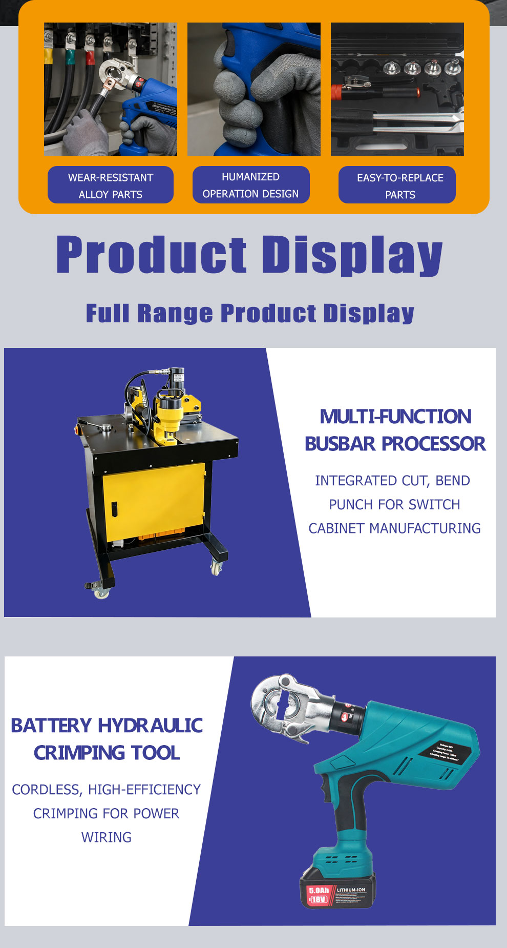 CM-300 Battery-Powered Hydraulic Crimping Tool | XINPU TOOLS