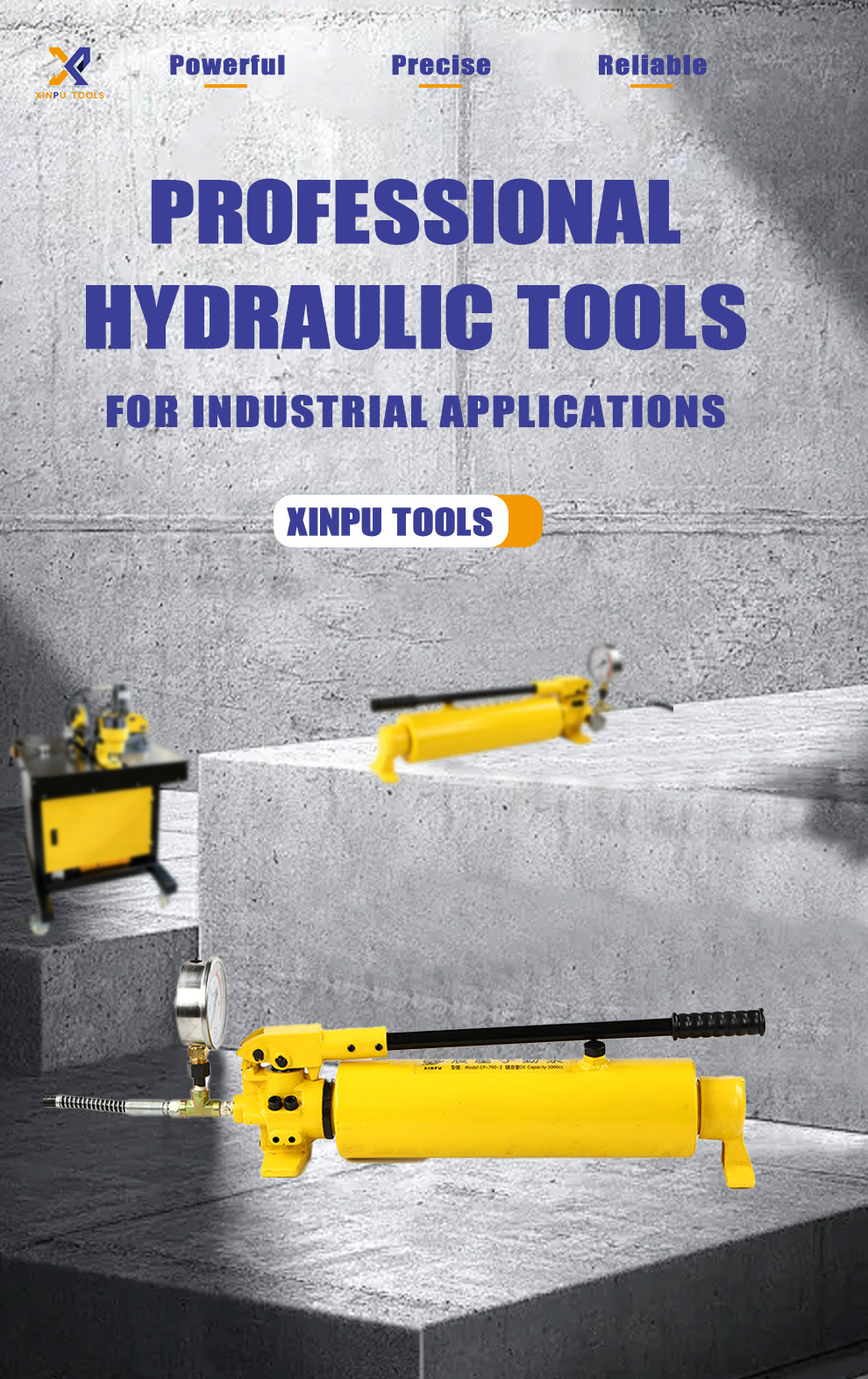 CP-700-2 Hydraulic Hand Pump with Gauge | XINPU TOOLS