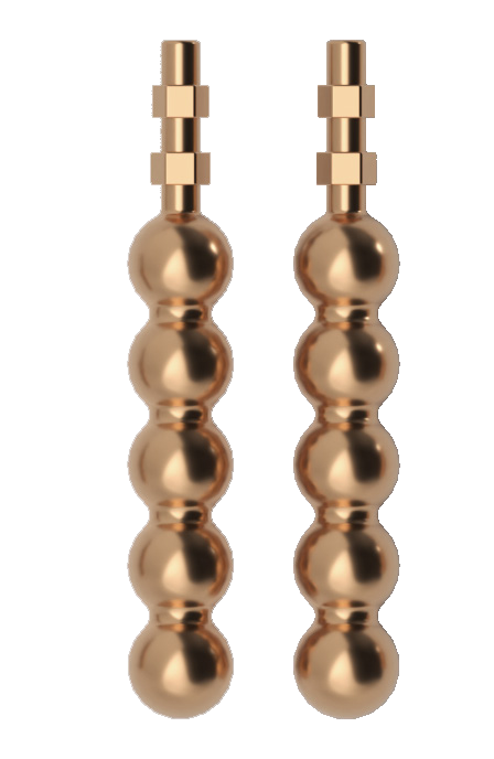 Sambound zinc alloy lip gloss applicator tip component