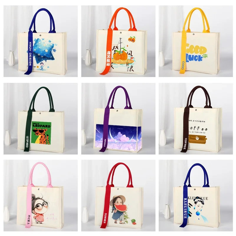 white sublimation full printing tote bag