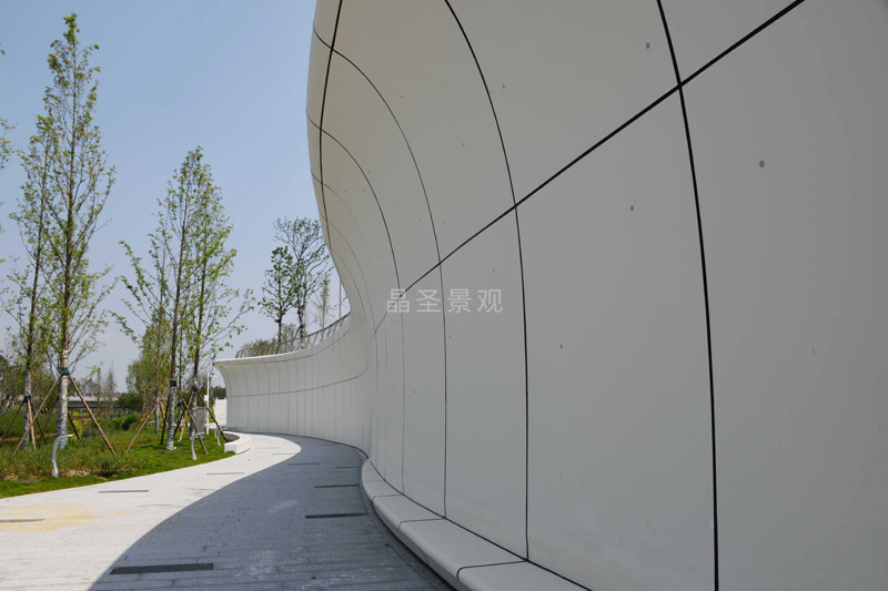 四川眉山市藝術中心河岸景墻