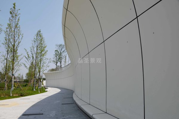 四川眉山市藝術中心河岸景墻