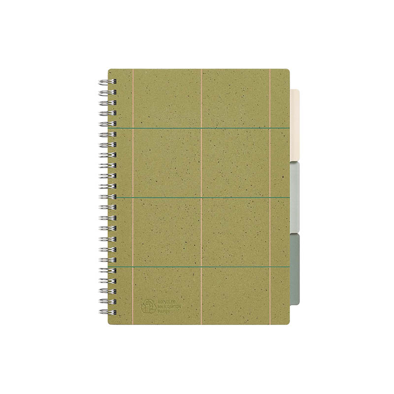 Recycled tea paper cover spiral notebook