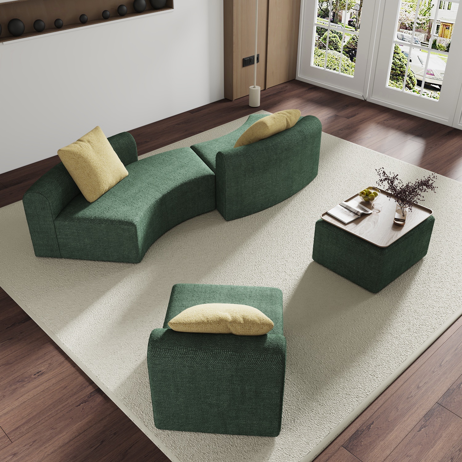 6163银河SN-SF1613居家/客厅/卧室 懒人沙发 绿色