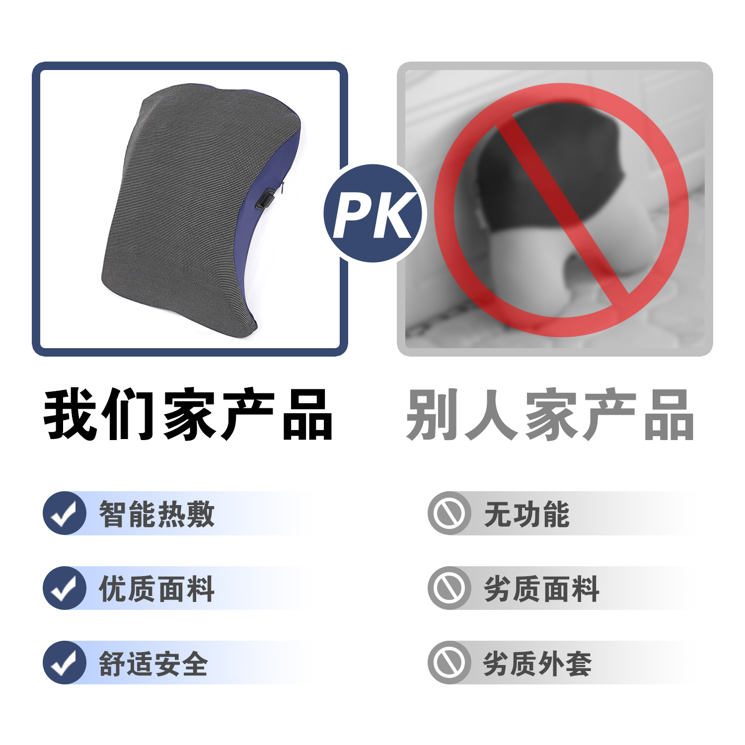 尊龙人生就是博首页SN-FC643-6三挡恒温热敷腰靠