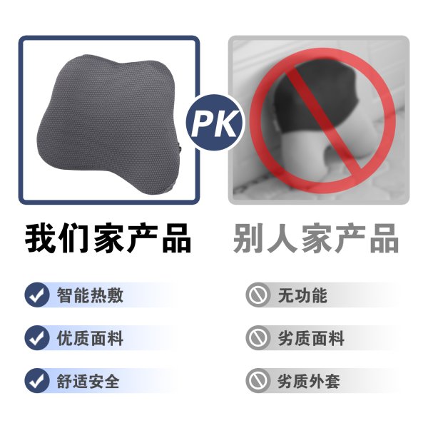 leyuSN-FC568-6三挡恒温发热腰靠