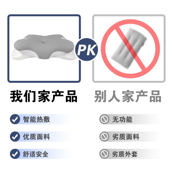 尊龙人生就是博首页SN-FC762-6三挡恒温热敷睡眠枕
