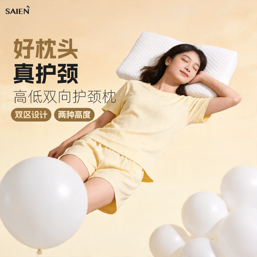 bifa必发SN-FC111居家睡眠枕亲肤面料，慢回弹影象棉