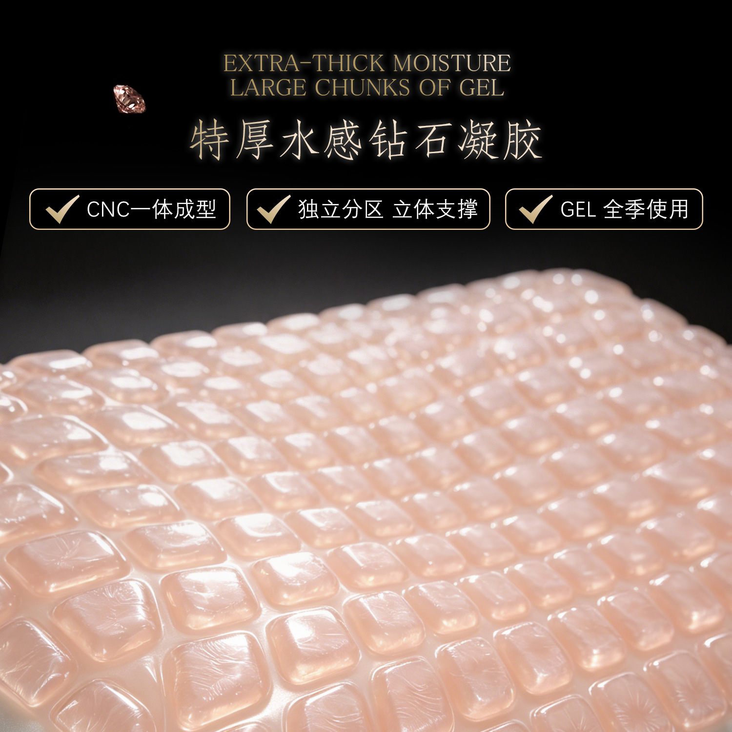 凝胶记忆棉枕 SAIEN记忆棉枕 大颗粒闪光凝胶颗粒 凉爽卧室送礼