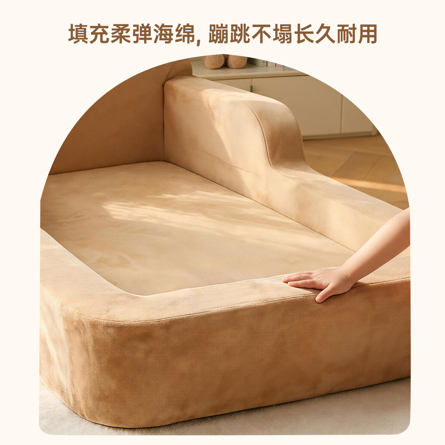 跨境儿童幼儿园折叠床垫沙发床收纳床一体二用儿童小床高密度海绵