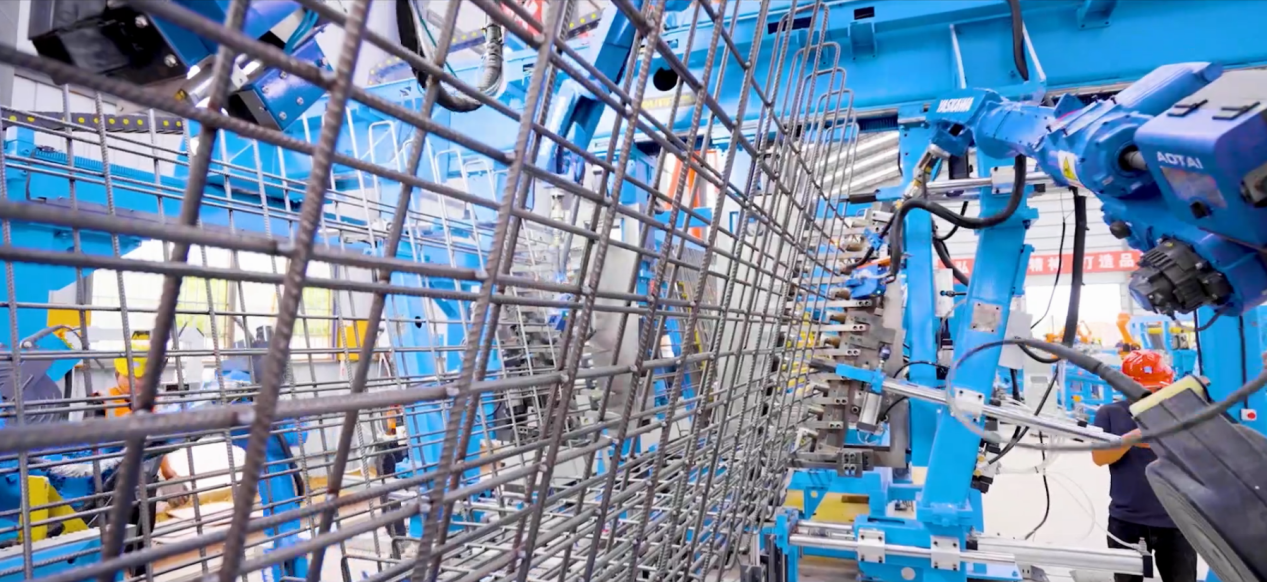 news-1-1 GUTE automatic box girder web skeleton welding production line in operation