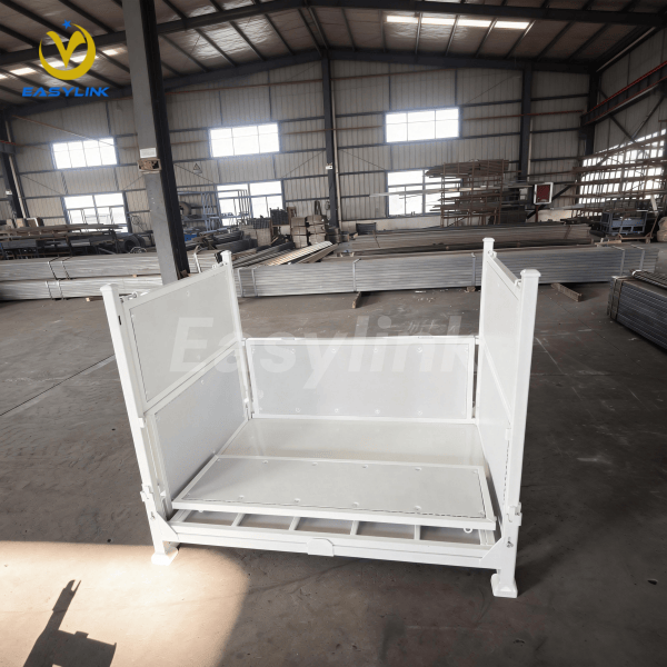 Stackable Pallet Contains Stackable Pallet Cages with Honeycomb Panels