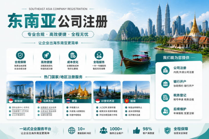 晋江泉州市金普盾财务东南亚公司注册流程介绍,东南亚公司注册