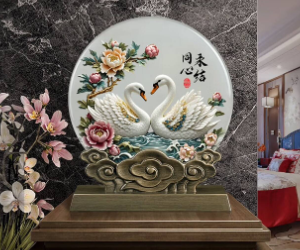 新中式紅色擺件