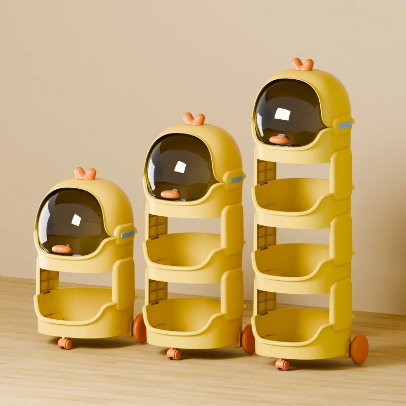 space duck toy storage stackable rolling cart