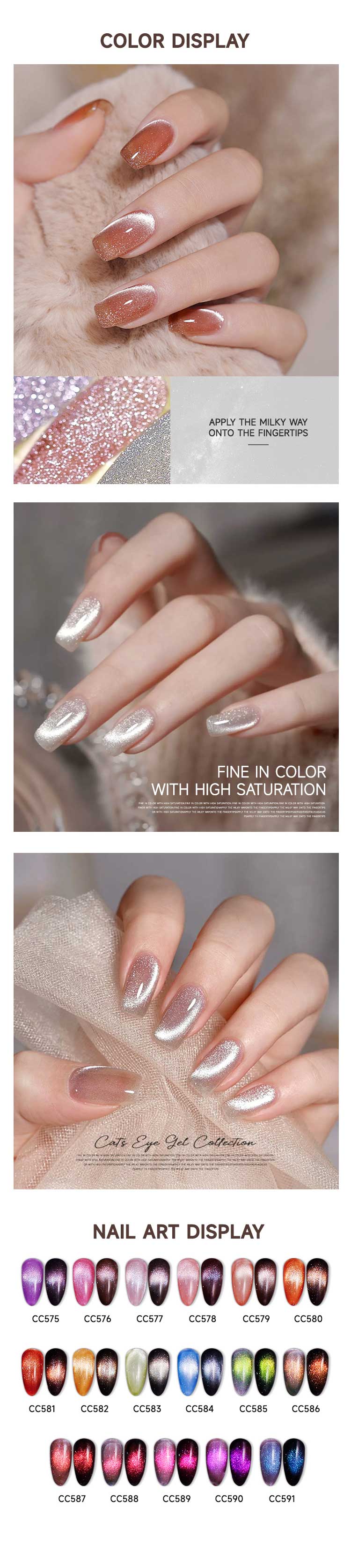 RONIKI Uv Led Reflective Cat Eye Gel