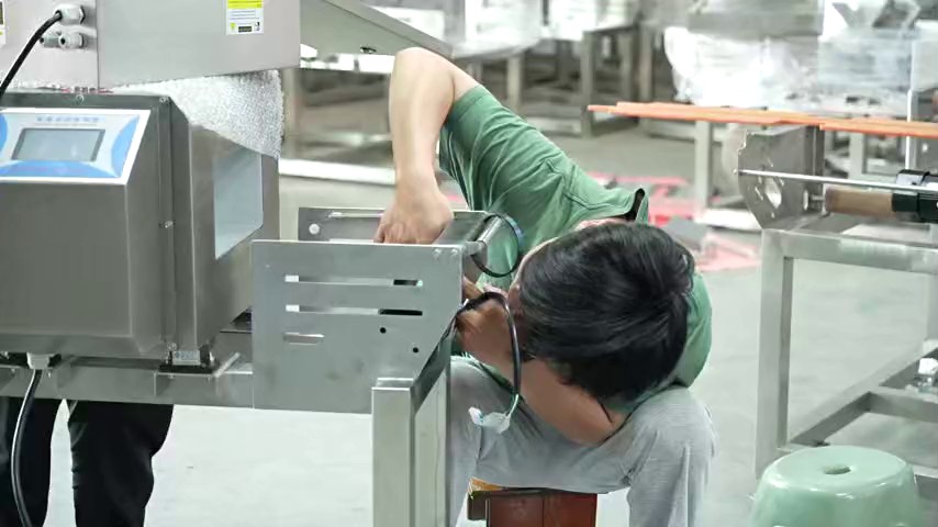 大湾区包装成品金属检测机产线改造,金属检测机